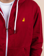 Load image into Gallery viewer, Dark Red Hoodie Jacket
