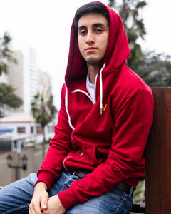 Dark Red Hoodie Jacket