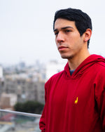 Load image into Gallery viewer, Dark Red Hoodie Sweatshirt
