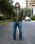 Load image into Gallery viewer, Military Green Hoodie Jacket
