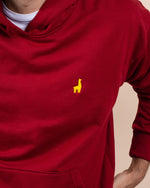 Load image into Gallery viewer, Dark Red Hoodie Sweatshirt
